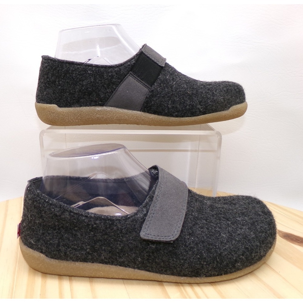 Sanita Varde Wool Slipper Charcoal Sz 38 W 8 / M 6 Comfort Casual Slip On